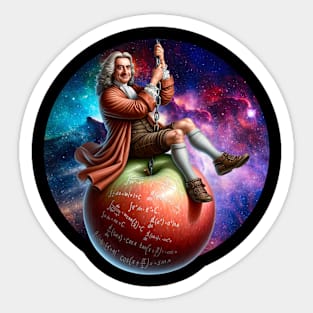 Isaac Newton Apple Wrecking Ball Sticker